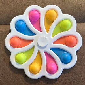 Colorful Flower-Shaped Fidget Spinner Pop It Toy
